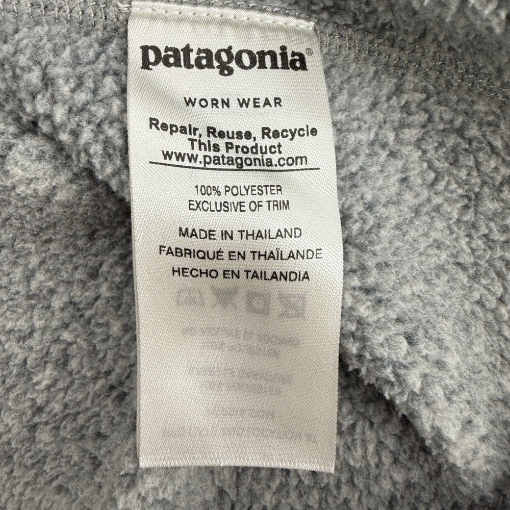Patagonia Better Sweater 1/4 Zip Pullover Fleece Gray Mens Medium 25523 - Picture 7 of 8